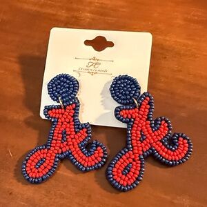 NWT Atlanta Braves “A” Seed Earrings